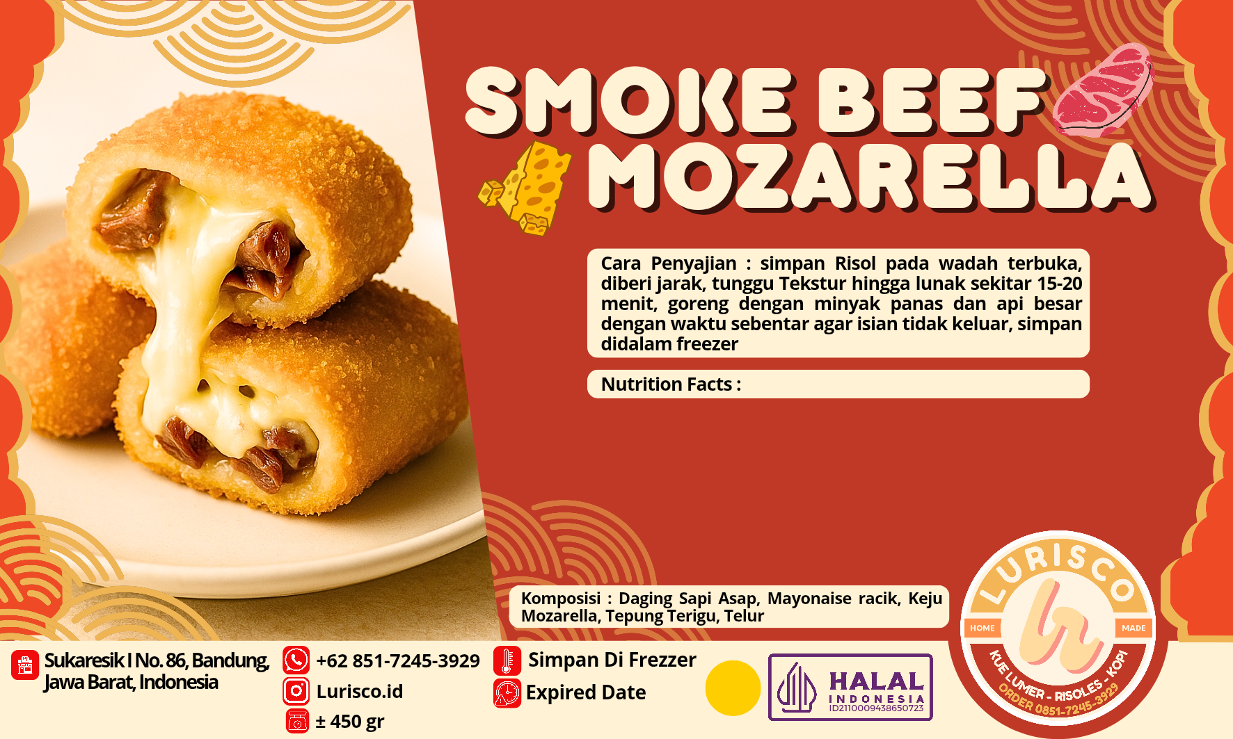Risoles Smoke Beef Mozarella